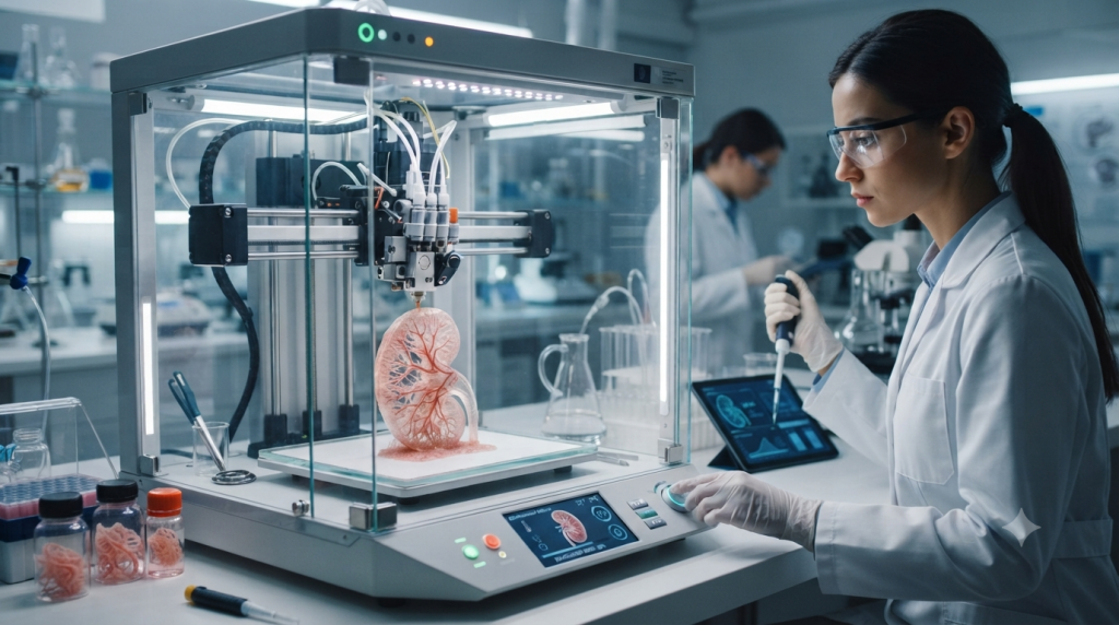 Obraz przedstawia nowocześnie wyposażone laboratorium badawcze
