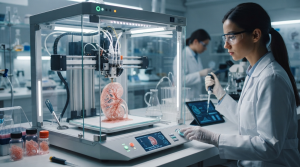 Obraz przedstawia nowocześnie wyposażone laboratorium badawcze